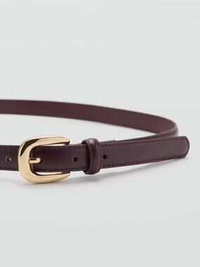 NEW - Mango Skinny faux-leather belt - Size: Small (S)